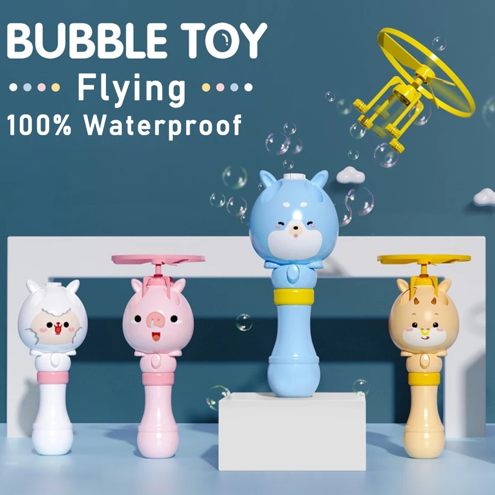 

Waterproof Flying Propeller Bubble Maker Machine Supplies Automatic Bubble Blower Maker Boys Girls Gift Toys No Battery Needed