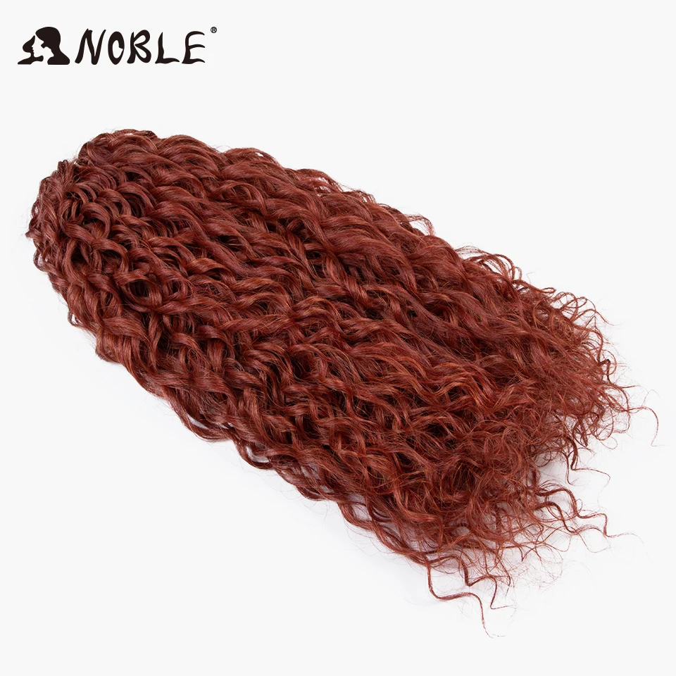 Noble Crochet Hair Soft Water Wave Twist Crochet Hair Synthetic Braid Hair Ombre Blonde Red 24