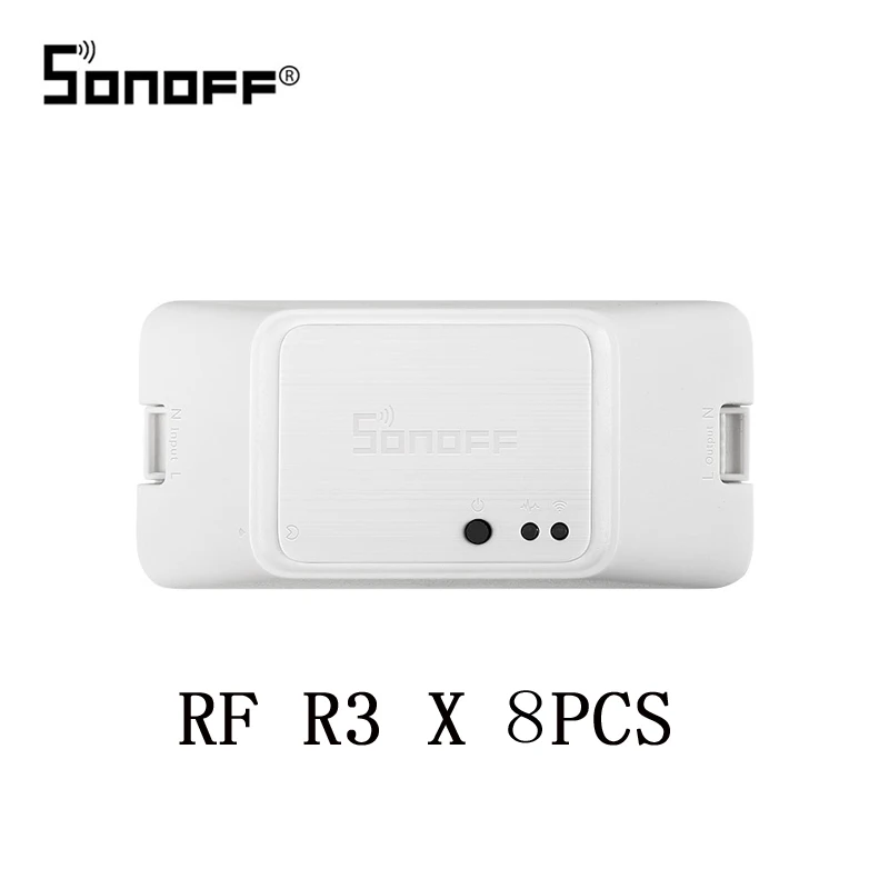 RFR3 8pcs SONOFF RFR3 DIY wifi Пульт дистанционного управления смарт RF переключатель работы с Alexa/Google домашний помощник Модуль Автоматизации умного дома DIY таймер - Комплект: RFR3 8pcs