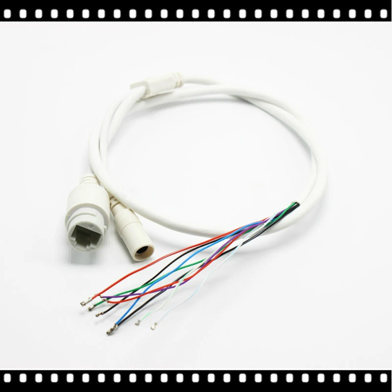 

High Quality 9-Pin IP Camera Module Network Cable Pigtail 80cm 1/2/3/6 PoE RJ45 DC12V Power Supply 4In1 Waterproof Kit