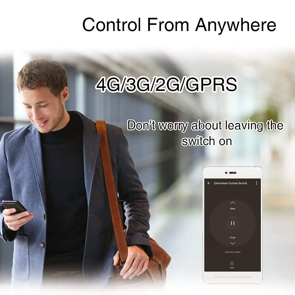 Настенный выключатель для занавесок SUPLO Wi Fi управление шторкой дистанционным