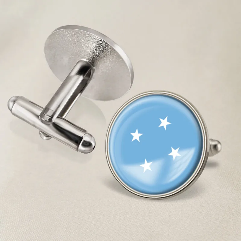 Микронезия микронезийской карта запонки с изображением флага|Зажимы для