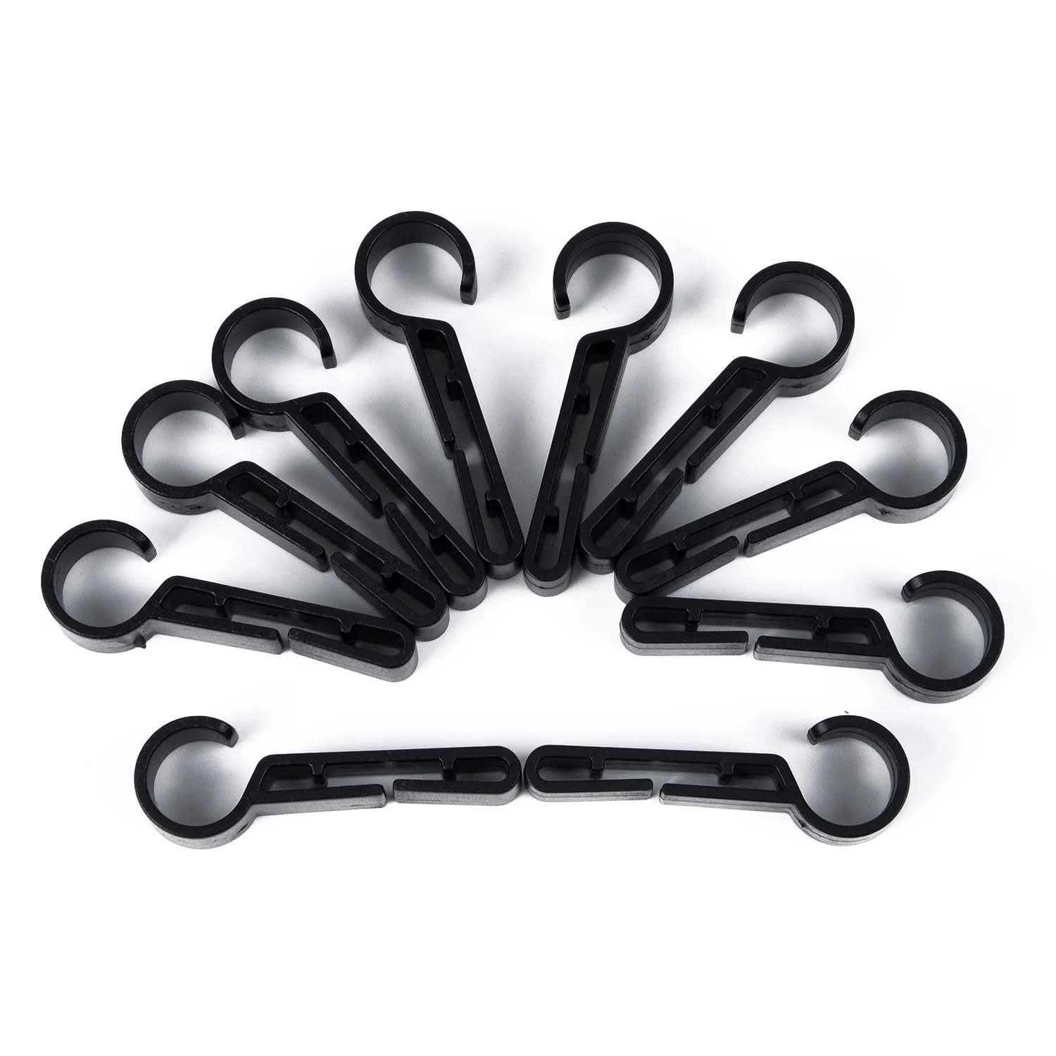

10Pcs Durable Plastic Helmet Clips Headlamp Hard Hat Safety Cap Hook Durable And Lightweight 46x15x10mm Headlight Buckle Tool