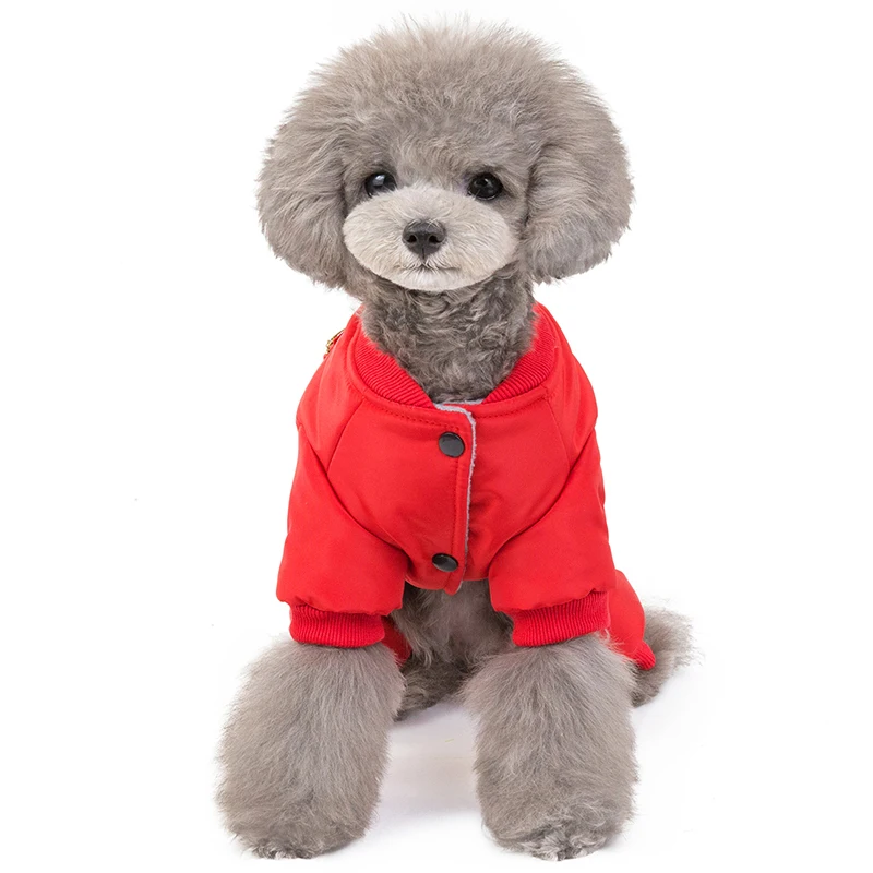 Теплая куртка для собак одежда хлопковое пальто комбинезон животных толстая