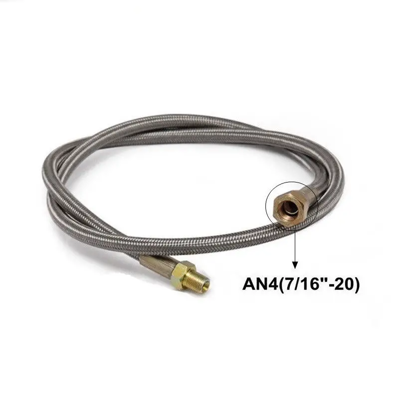 Линия подачи масла Turbo 1/8 NPT 4AN подходит для T3 T4 T3/T4 T04E T70 T66 T67 GT35 T3/60-1 GT45 | Автомобили и