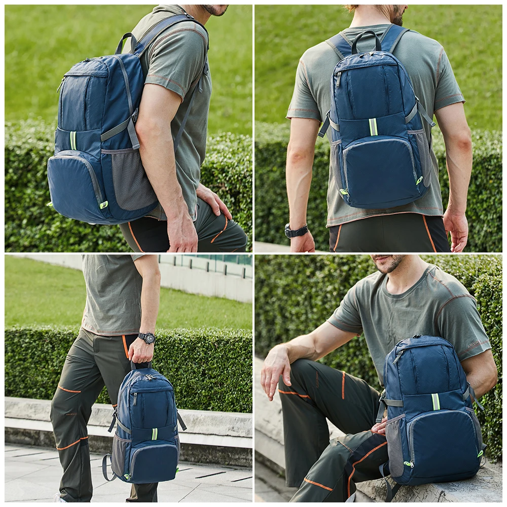 35л легкий складной рюкзак спортивная сумка водоотталкивающая Сумка для кемпинга