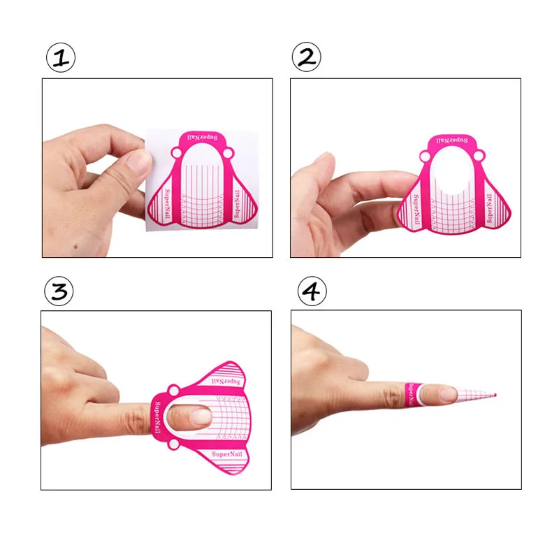 Finger Angel 50/100/500 шт. форма ногтей советы нейл-арта руководство Бумага кривой ногтей УФ-гель для ногтей Французский инструментов "сделай сам"