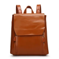 backpack real oil wax leather leisure travel backpack leather korean version of the college style bag