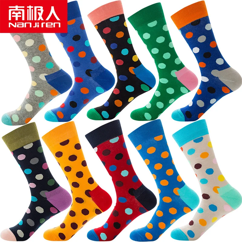 nanjiren 10 pair socks for women and men cotton funny crew socks cartoon animal warm men's sports socks christmas middle socks