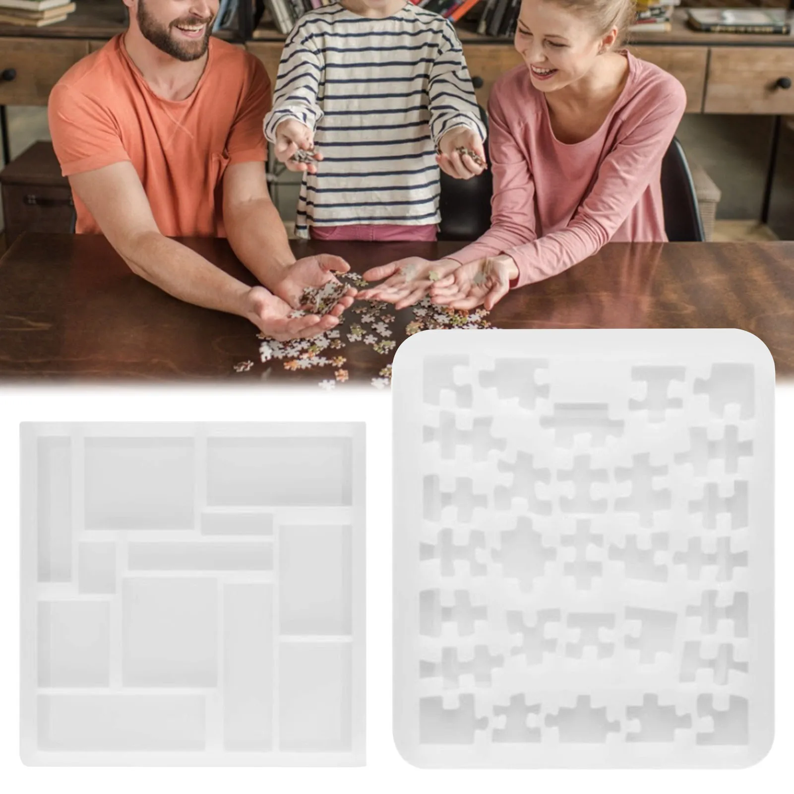 

Geometric Tangram Cube Jigsaw Silicone Mould Puzzle DIY Crystal Epoxy Clay Tool Resin Handmade Craft Game Mold Dropshipping