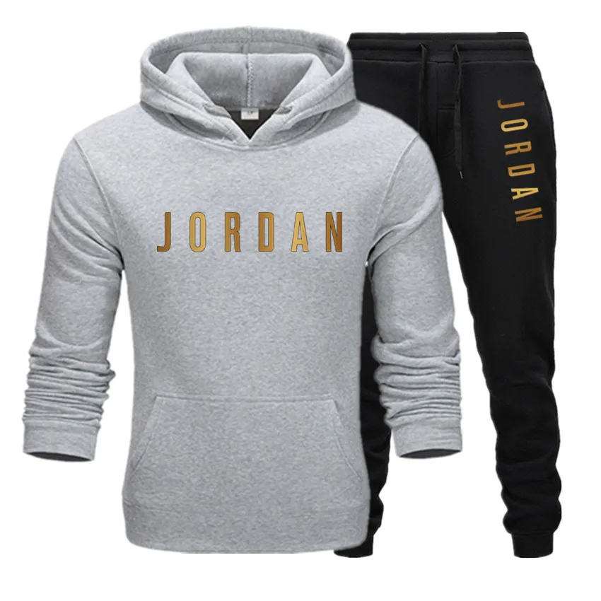 

Men's brand sportswear men's jogging casual sports hooded pullover + pants suit casual sportswear men's hooded 2-piece set