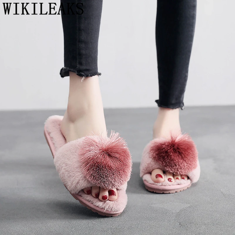 Женские пушистые домашние тапочки модные на плоской подошве повседневные размер 42 для зимы 2021|Тапочки| |