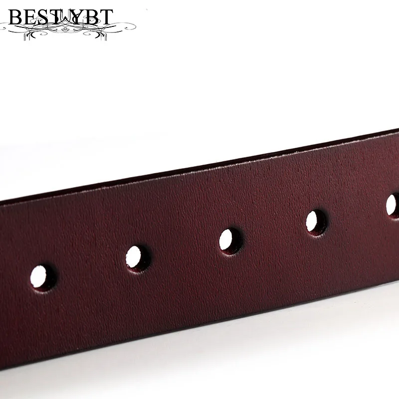 

Best YBT High Quality Genuine Cow Leather Luxury Strap Male Belts For New Fashion Classice Vintage Pin Buckle Men Cowboy Belt