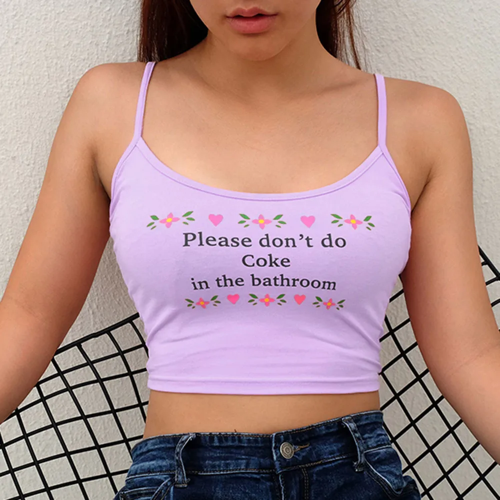 Sexy Fashion Womens Casual Tank Tops Letter Print Vest Halter Blouse Camisole Female Summer Sling Navel Slim Tees топик женский