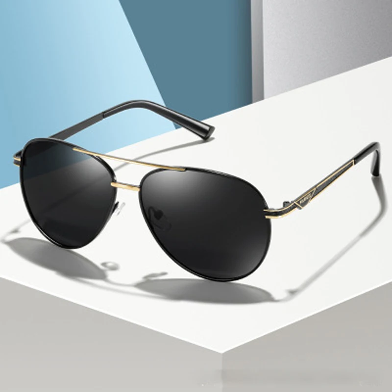 

Fashion Pilot Polaroid Sun Glasses Vintage Men Women Metal Frame Driving Polarized Sunglasses UV400 Round Photochromic Goggle