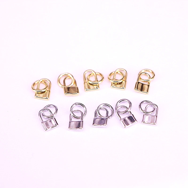 

20Pcs, Gold Silver Color Tiny Lock Charms Fashion Pendants for Necklace Bracelet Jewelry Findings
