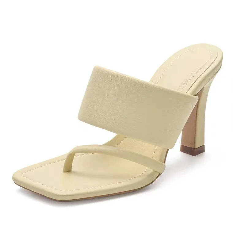 

2021 new line toe sandals Roman red fashion white thin women's shoes