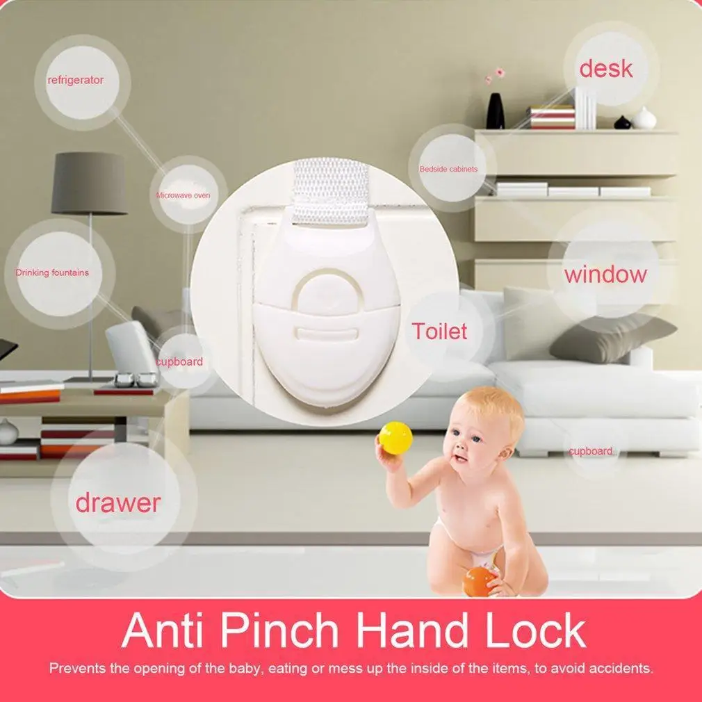 Children Anti Open Drawer Lock Multifunction Baby Pinch Hand Cabinet LockBE | Дом и сад
