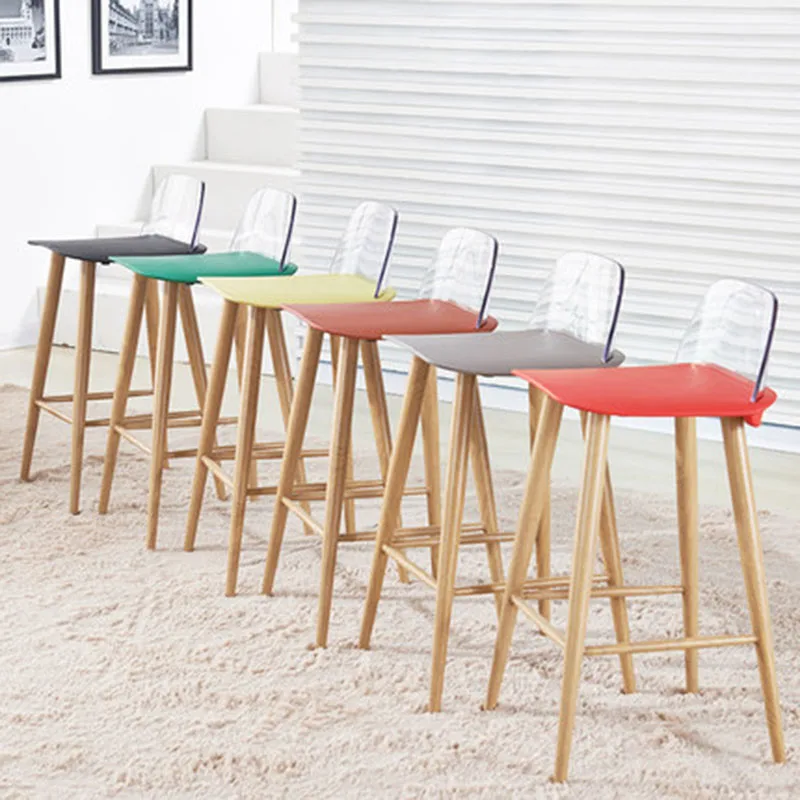 2019 современный минималистичный барный стул высокий стальные ножки красочный