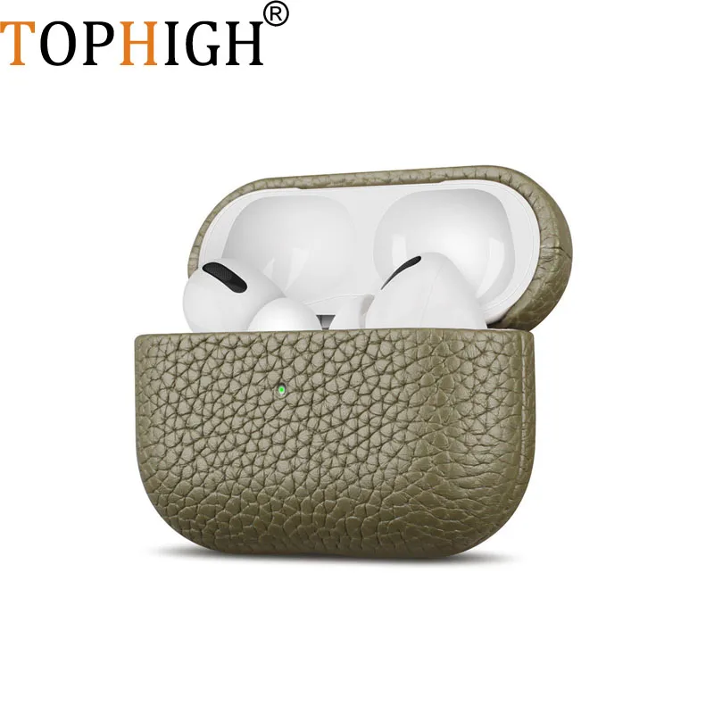 

Защитный чехол из натуральной кожи с принтом букв для Apple AirPods Pro, красочный чехол для Air Pod1 2, Bluetooth-наушников