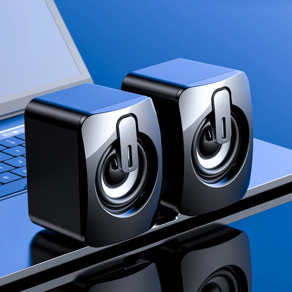 Компьютерная Колонка USB 5 В с объемным звуком мини сабвуфер музыкальная для