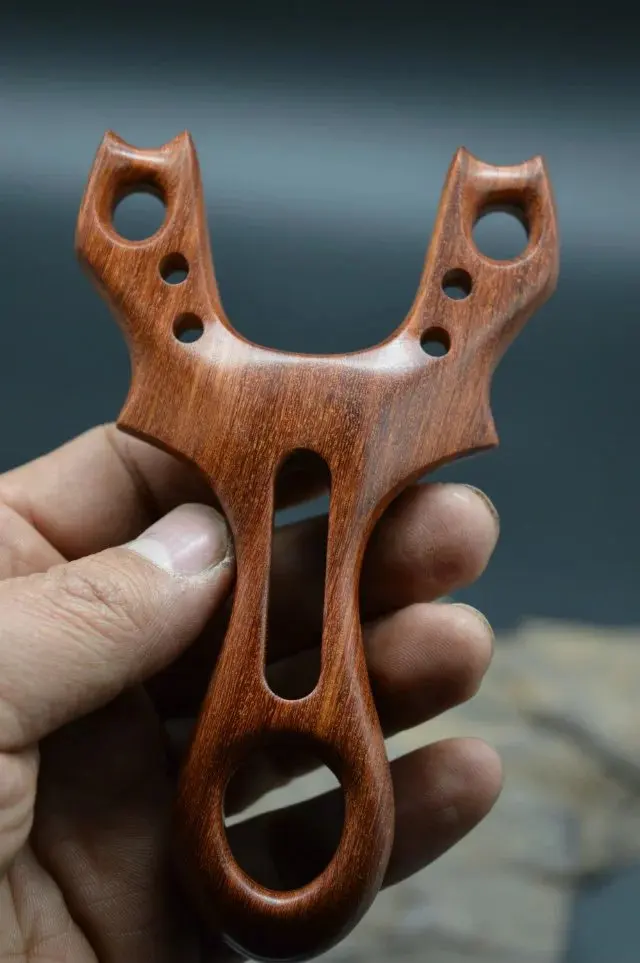 Деревянная Рогатка охотничья катапульта 4 вздоха карманная съемка с резиновой