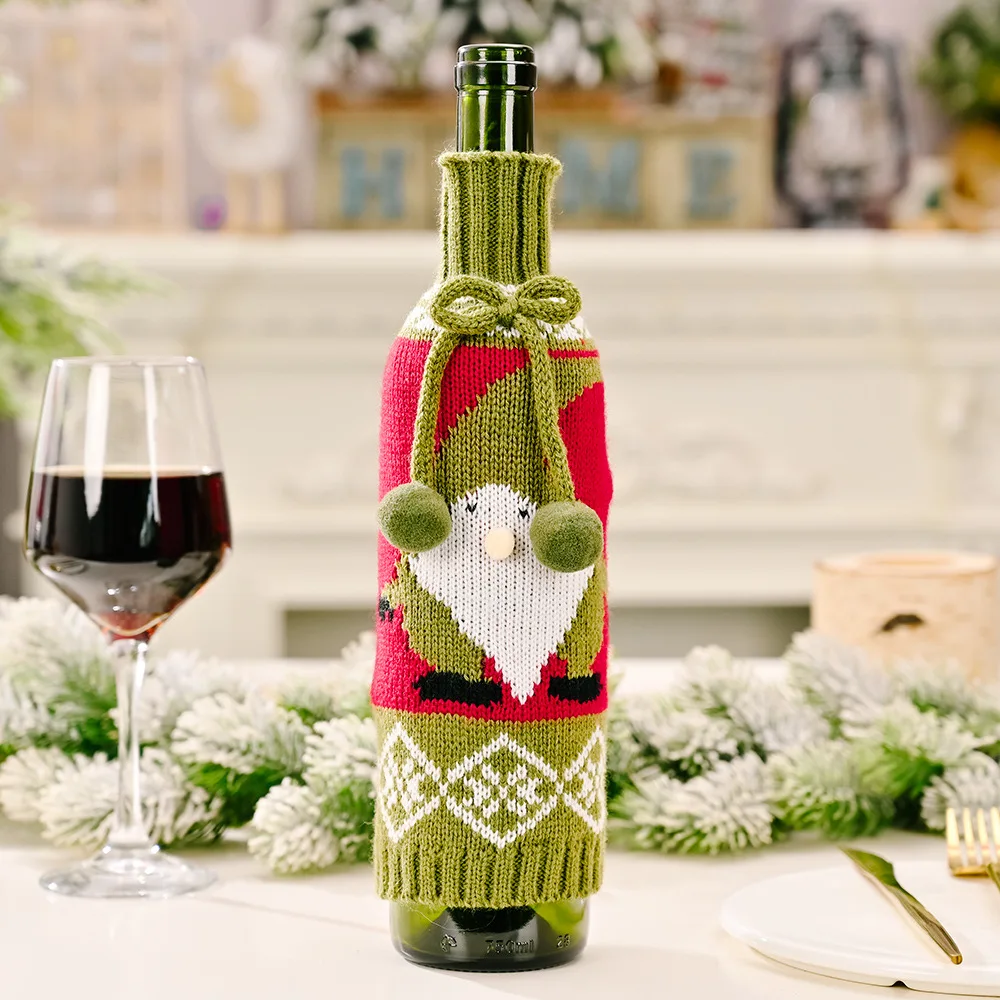 Рождественский набор для украшения винных бутылок Adornos Navidad чехол бутылки