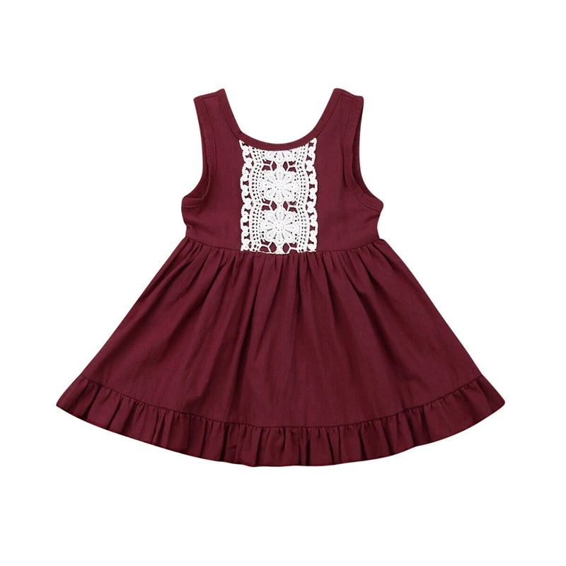 2020 модное летнее милое платье без рукавов для новорожденных детей девочек