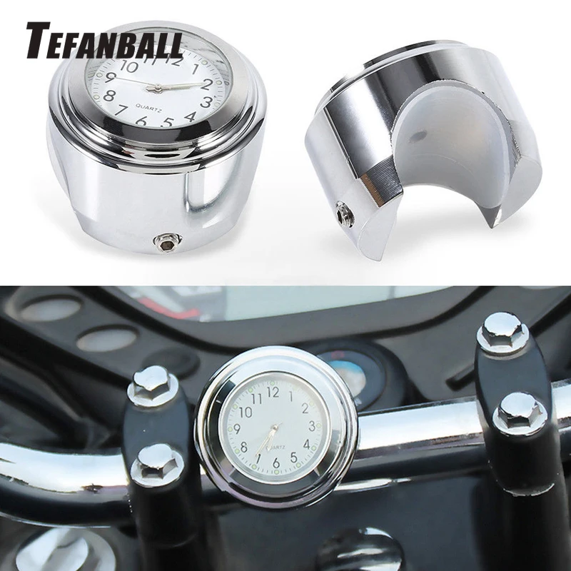 Универсальные водонепроницаемые хромированные кварцевые часы 7/8 дюйма с