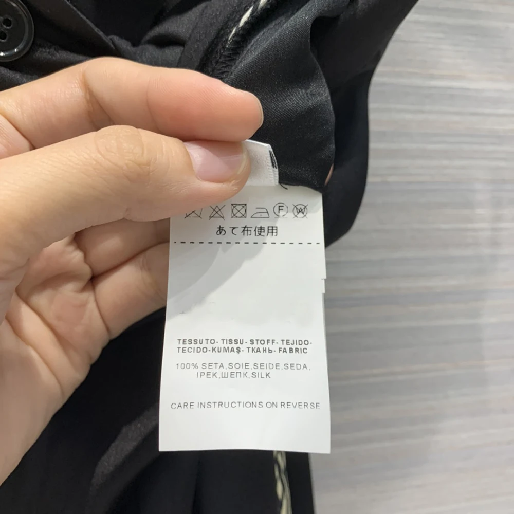 

2021 Early Spring New Product Positioning Printed Edge Silk Wide Leg Pants Fashion Women 100% Silk Luster Satin Pants