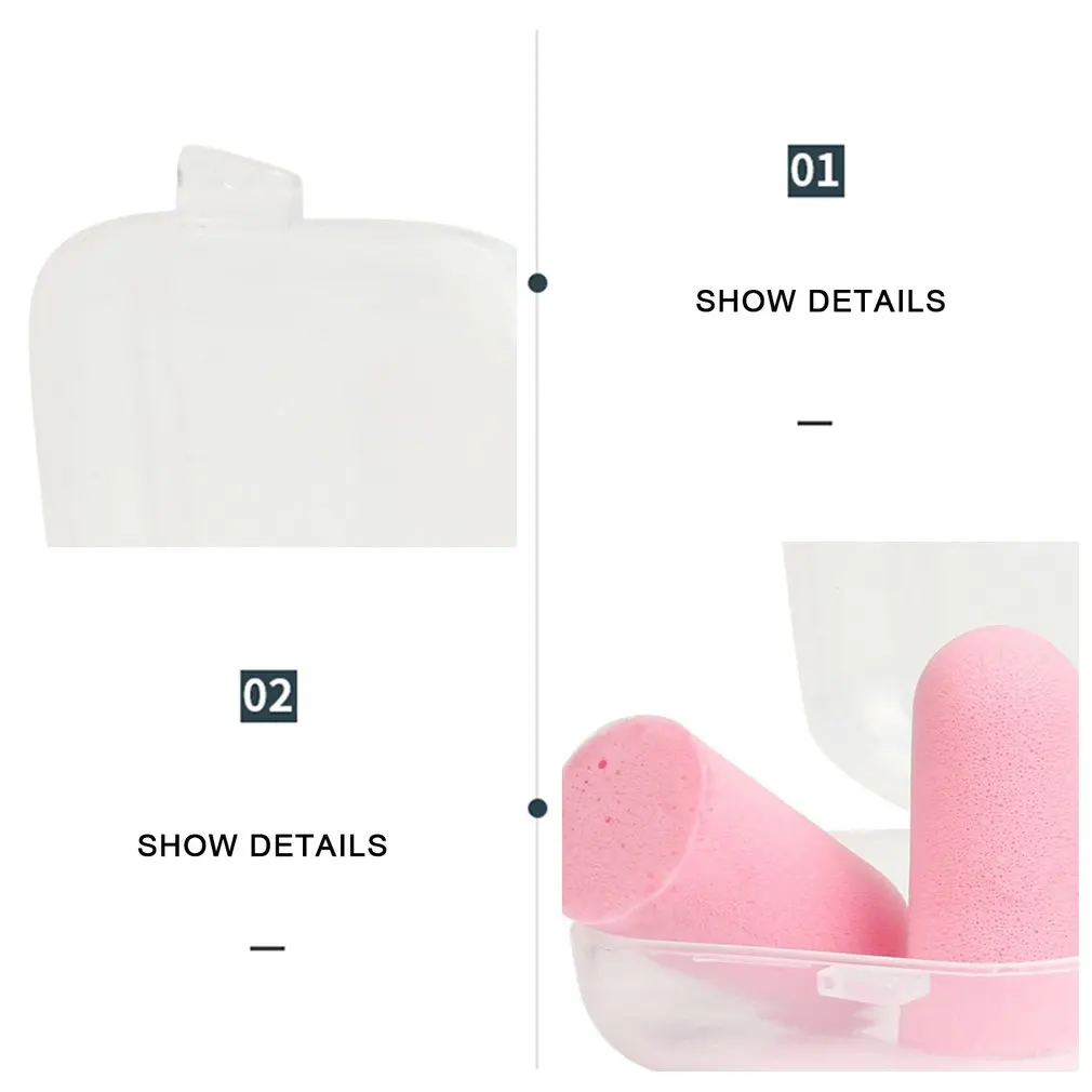 

1 Pairs Ear Plugs Comfort Soft Foam Tapered Travel Sleep Noise Reduction Prevention Earplugs Sound Insulation Ear Protection
