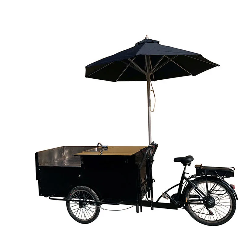 

Customize Electric Hot Dog Tricycles 3 Wheels Pedal Bicycle Vending Food Cart with Freeze on Sale