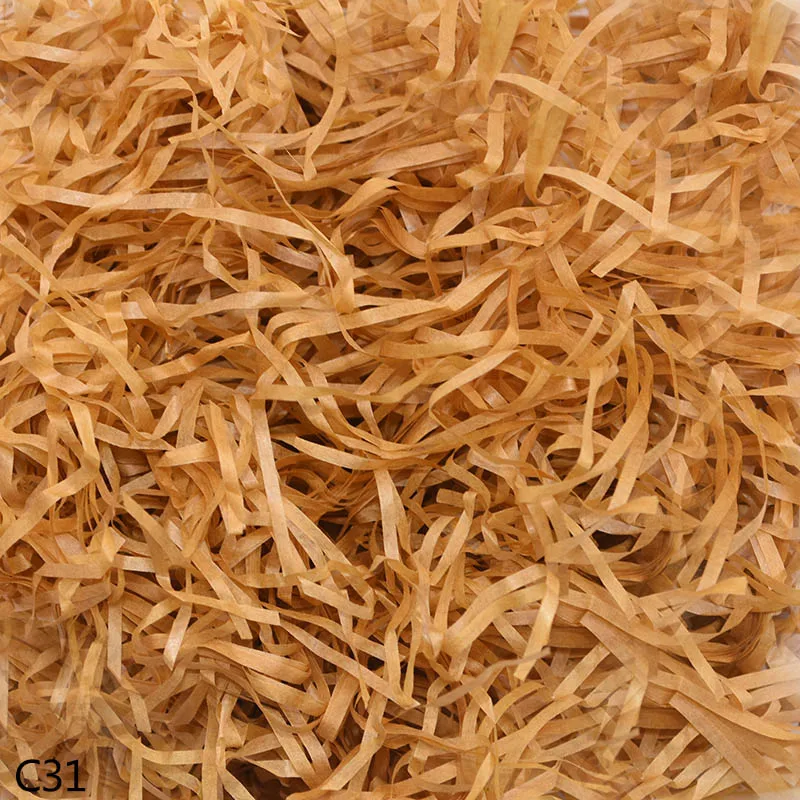 C31 50/100 г бумажная рафия измельченный DIY Подарочная коробка наполнение Crinkle бумага конфетти Свадебная подарочная коробка Заполненные украшения 8 - Цвет: C31
