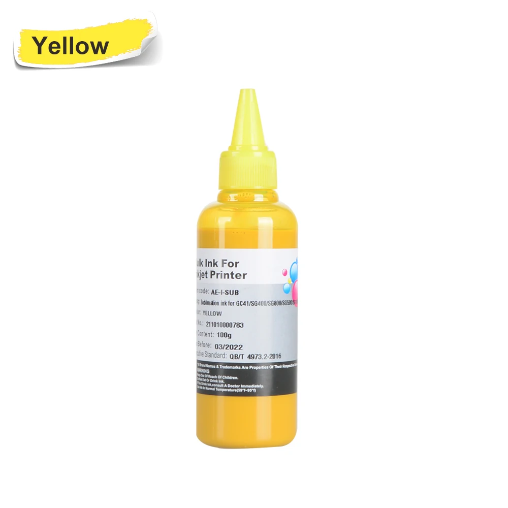 Сублимационные чернила для Ricoh GC41 SG2100N SG3100 SG3100SNW SG3110DNW SG3110DN SG3110SFNW 100 мл/бутылка -
