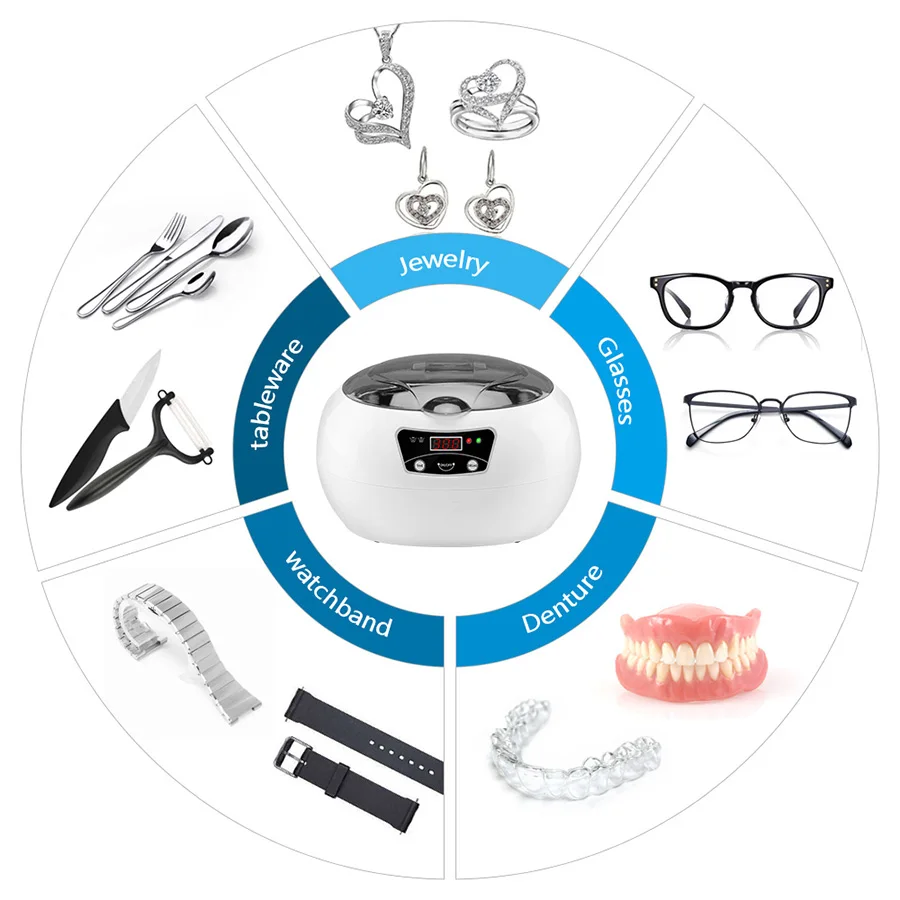 Skymen Ультразвуковой очиститель для ванной ювелирных изделий ультразвуковая