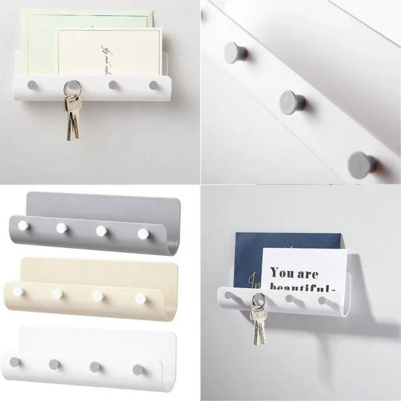 Вешалка для полотенец 3 цвета настенная вешалка органайзер 4 крючка полка