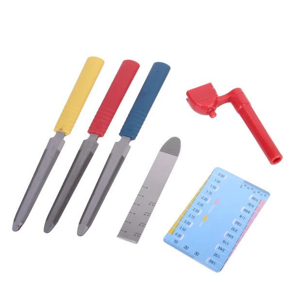 

2x File Tools Kit W Ruler And Winder For Guitar In Nylon Packet Great Necessity