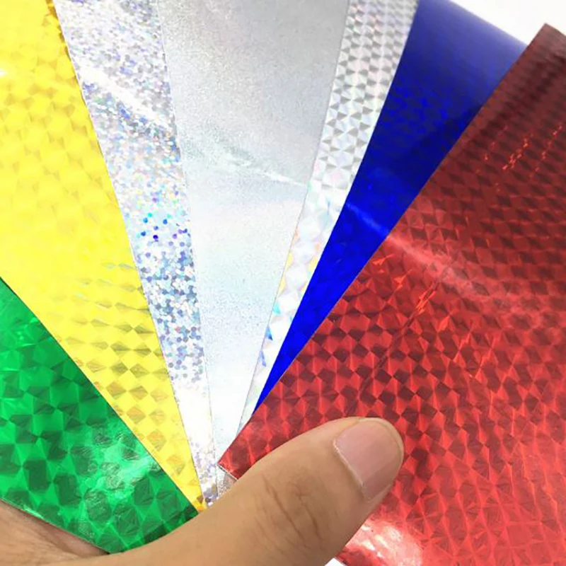 14 шт. 10х20см Голографическая клейкая пленка вспышка искусственная рыбья кожа джиг