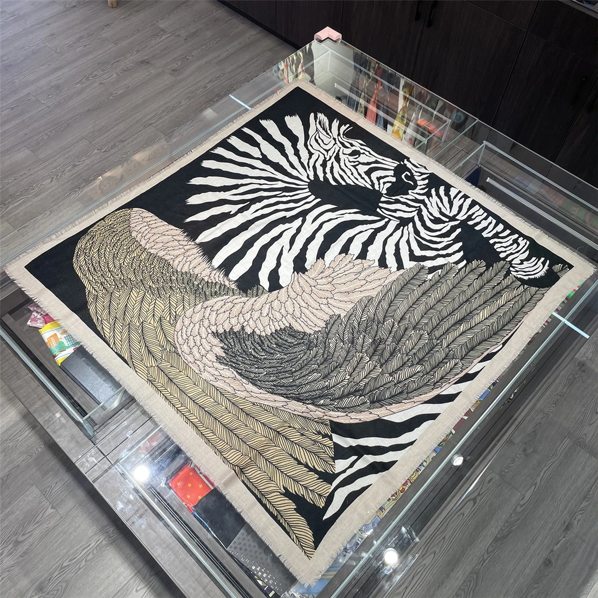 

110 см кашемировый шарф Зимний теплый шерстяной шарф с крылышками брендовый дизайнерский квадратный шарф женский Мягкий шарф из пашмины