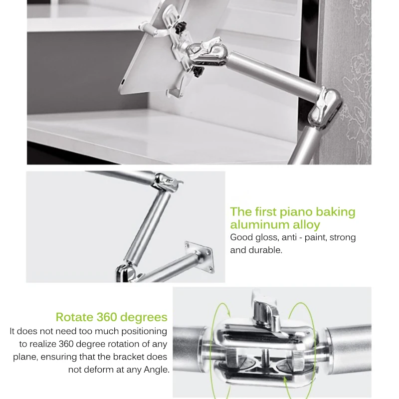 Алюминиевый настенный кронштейн для планшета держатель Гибкая Складная