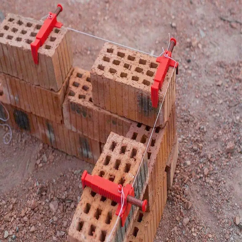 1 Pair Brick Liner Leveling Measuring Tools for Masons Engineering Puller Mud Hydraulic Wall Builder Construction Line Frame