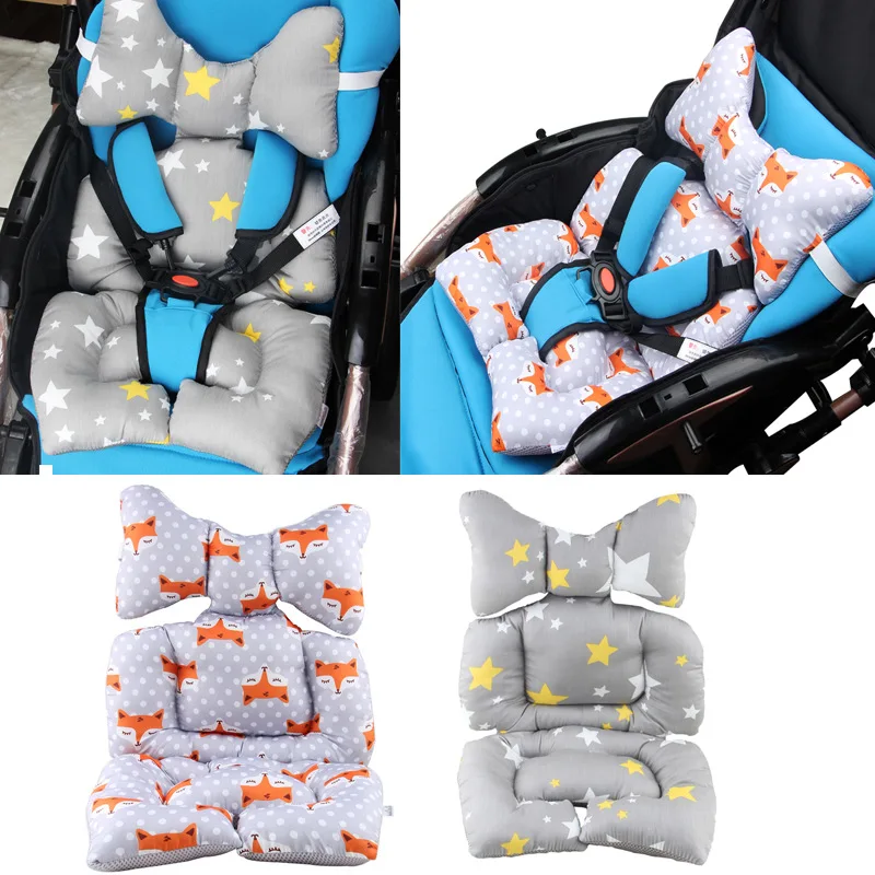 

Baby stroller Cotton Cushion Seat Cover Mat Breathable Soft Car Pad Pushchair Urine Pad Liner Cartoon Star Mattress Baby Cart