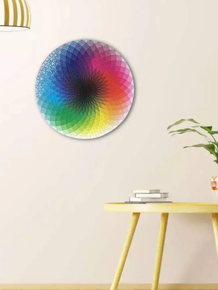 Универсальный 1000 шт радуги головоломка градиентные цвета большие круглые Пазлы