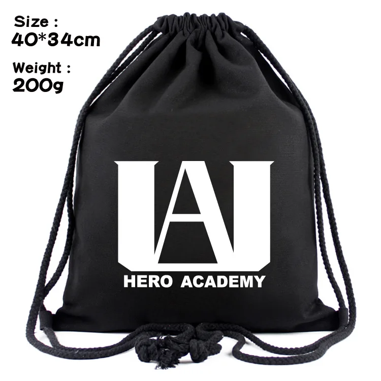 

Japanese anime My Hero Academia Cartoon Knapsack Travel canvas bag schoolbag casual backpack teenager Drawstring storage bag
