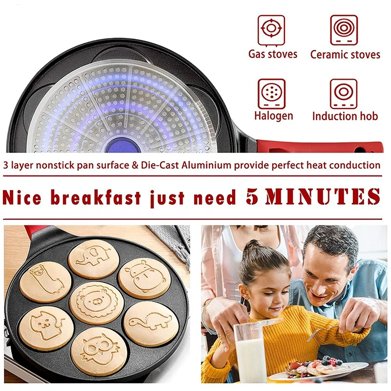 Сковорода для блинов детей Индукционная мини животных | Дом и сад