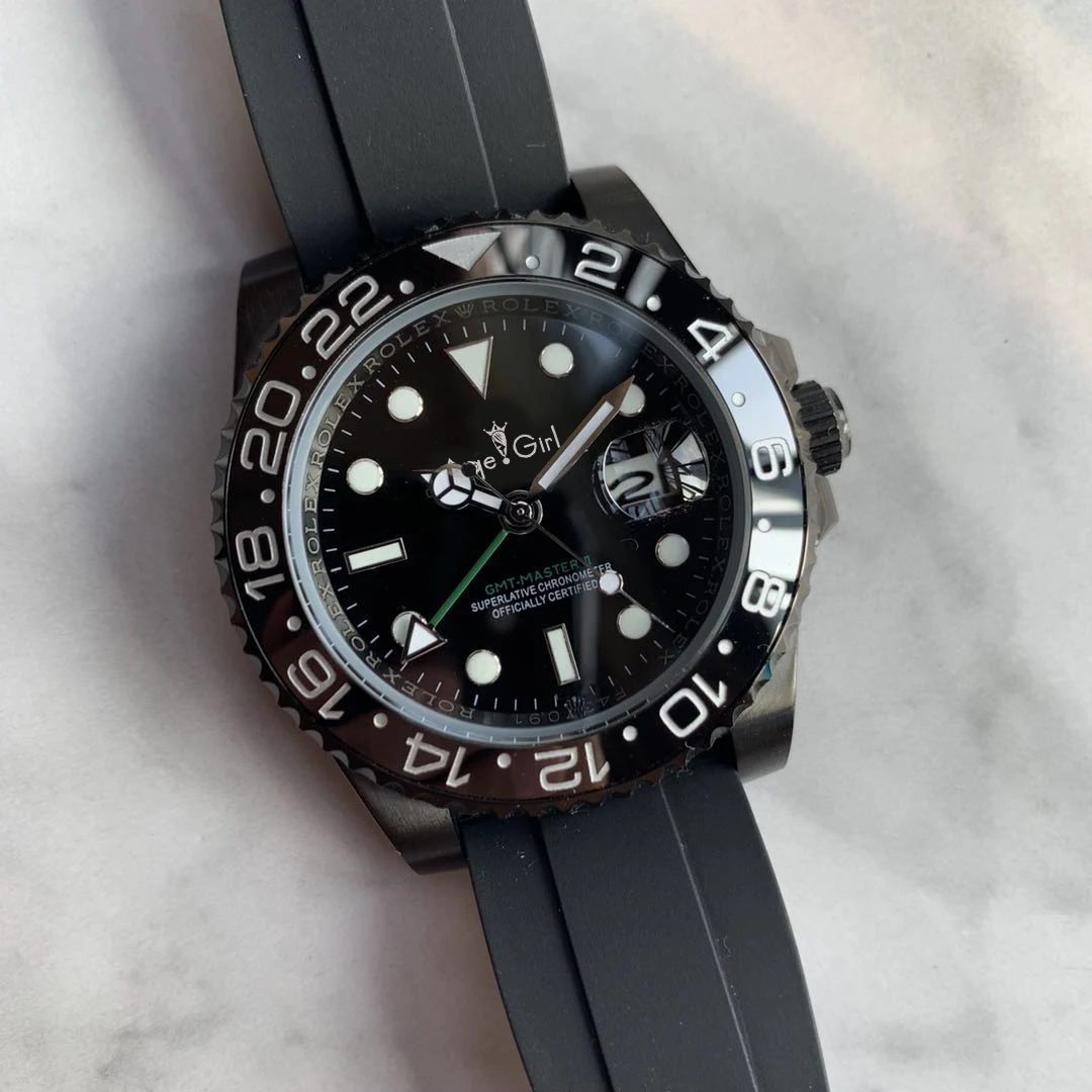 Новинка Классические Мужские автоматические механические часы черный чехол