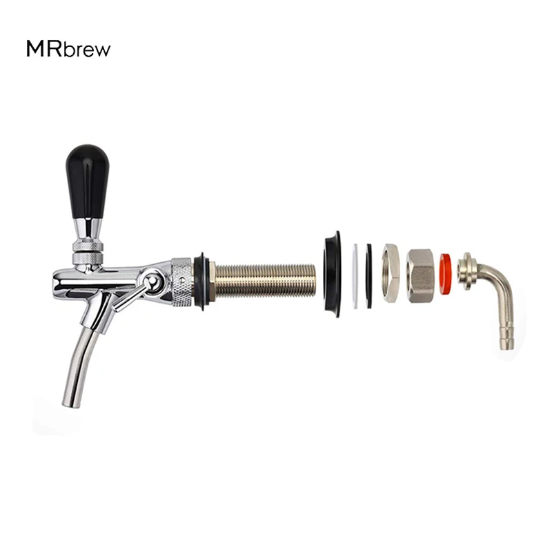 

Adjustable Beer Tap With 55mm/100mm/130mm Long Shank, Draft Beer Faucet Kegerator Beer Wine Dispenser Tools For Bar Homebrew