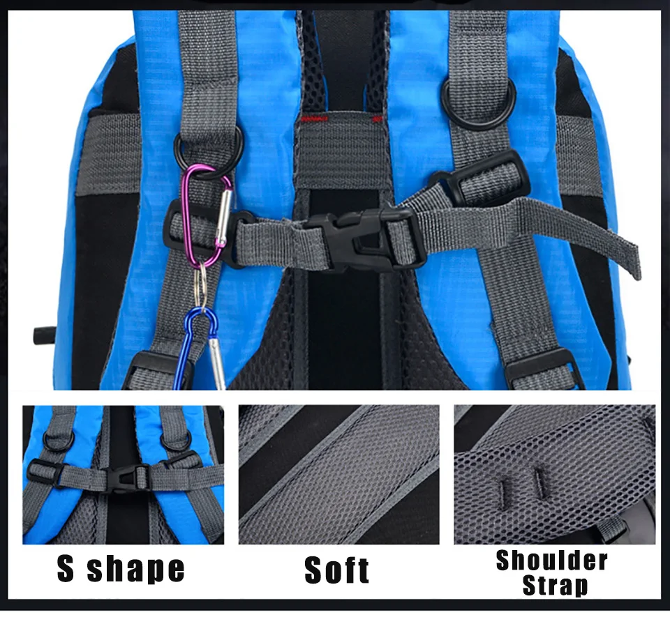 Альпинистская сумка 40 л для мужчин и женщин водонепроницаемый рюкзак рыбалки