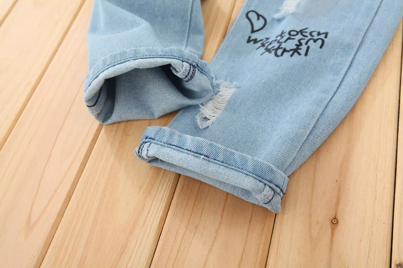 Новые джинсы на весну-зиму и осень детские штаны для маленьких девочек джинсовые