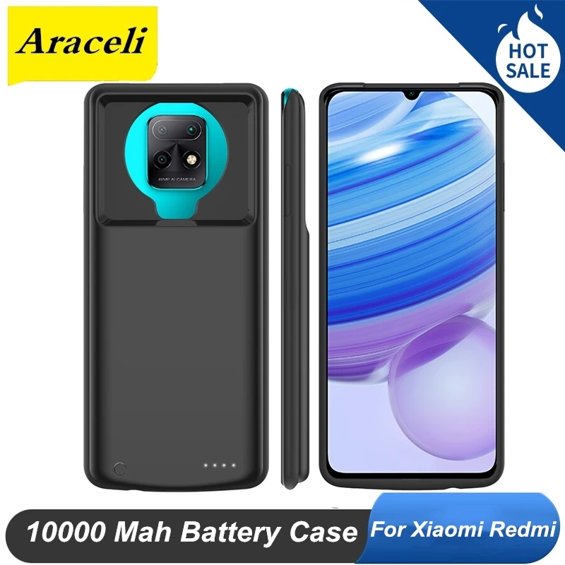 10000 мАч для Xiaomi Redmi Mi 10X 9 Pro 9T CC9 SE 10 k20 k30 Note 8 7 Mix 3 Lite чехол аккумулятора зарядное